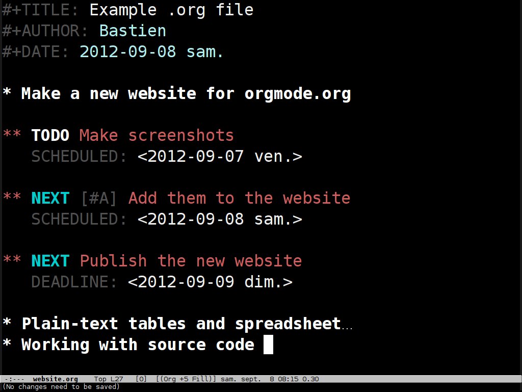 An org-mode screenshot i found on the internet